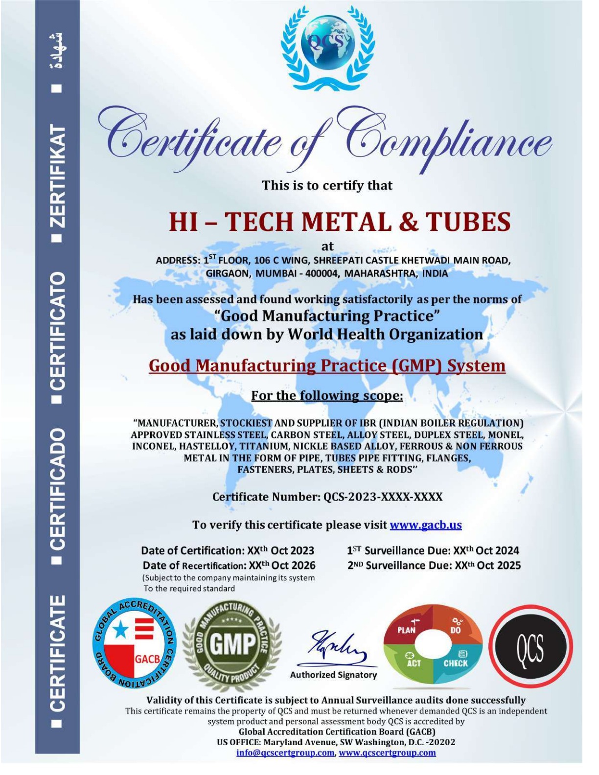 Good Manufacturing Practice